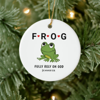 Volle Verlass auf die Personalisierten Froschherze Keramik Ornament