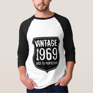 Vollendung 1969 Dunkelgraues Vintages Shirt