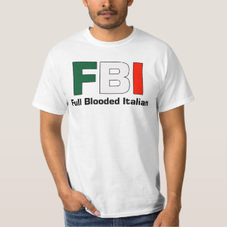 Voller Blooded italienischer weißer doppelter Text T-Shirt