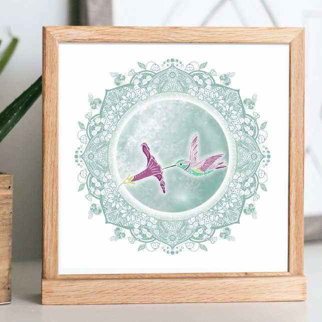 Voller Blume Moon | May Moon Illustration Poster (Von Creator hochgeladen)