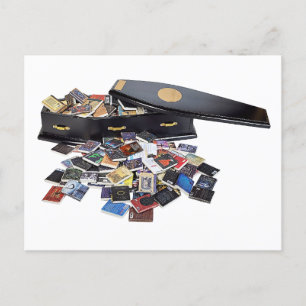 voller Bücher Postkarte