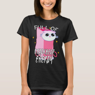 Voller Crackhead-Energie Meme Lustige Katzen T-Shirt