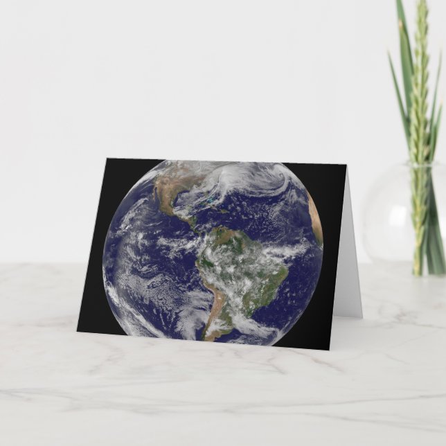 Voller Erde mit einem mächtigen Wintersturm. Karte (Vorderseite)