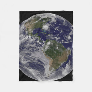 Voller Erde mit Hurrikan Irene an der Ostküste. Fleecedecke