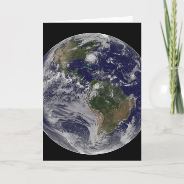 Voller Erde mit Hurrikan Irene an der Ostküste. Karte (Vorderseite)