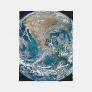 Voller Erde mit Nordamerika und Mexiko. Fleecedecke