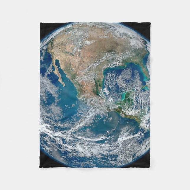Voller Erde mit Nordamerika und Mexiko. Fleecedecke (Vorderseite)