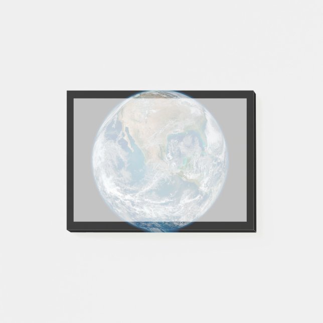 Voller Erde mit Nordamerika und Mexiko. Post-it Klebezettel (Vorderseite)