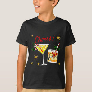 Voller Feiertags-Srit Prost Martini Weihnachten Ge T-Shirt