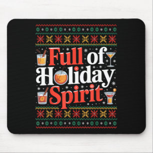 Voller Feiertags-Srit-Weihnachten-Trinken-Retro-Sc Mousepad