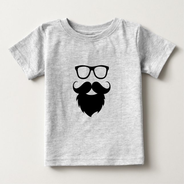 Voller Ground Funny Beard Man Baby T-shirt (Vorderseite)