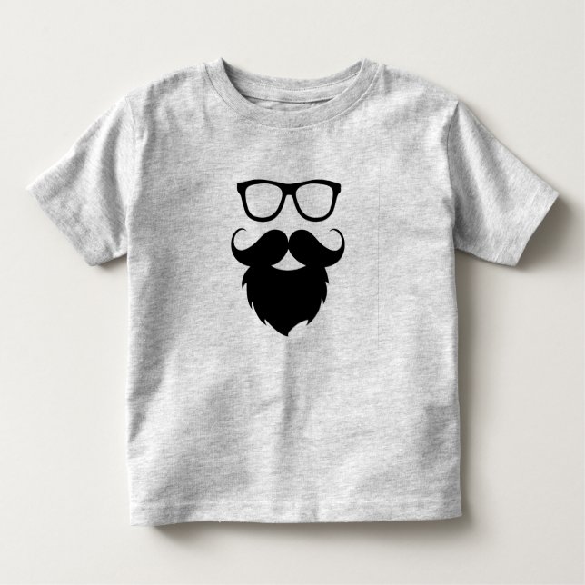 Voller Ground Funny Beard Man Kleinkind T-shirt (Vorderseite)