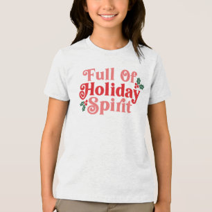 Voller Holiday Spirit - festliche Typografie Tri-Blend Shirt