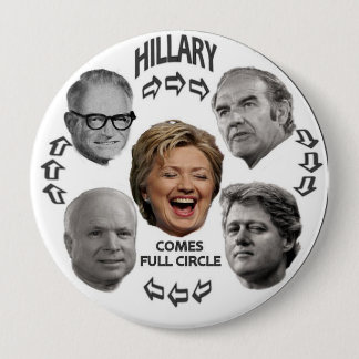 Voller Knopf Hillary Kreis-4-Inch Button
