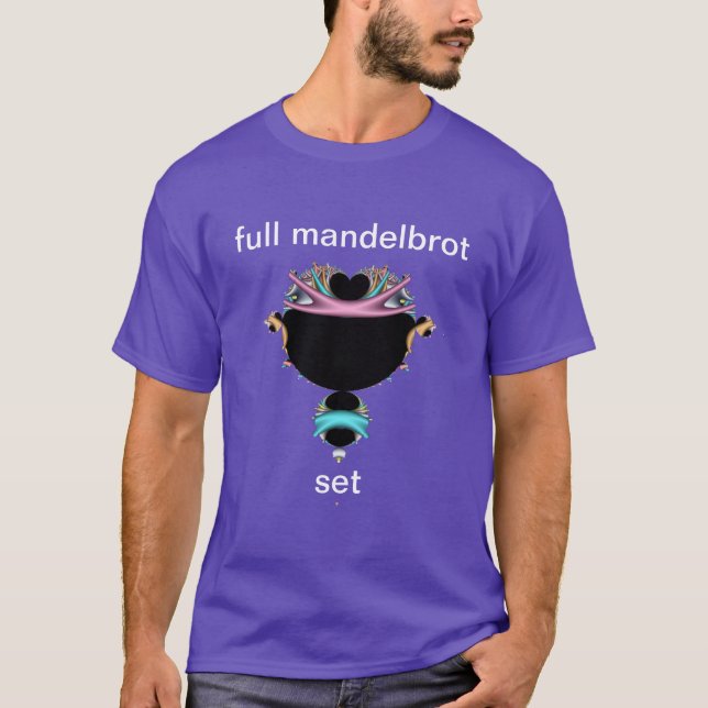 Voller Mandelbrot Set Blau-Rosa T - Shirt (Vorderseite)