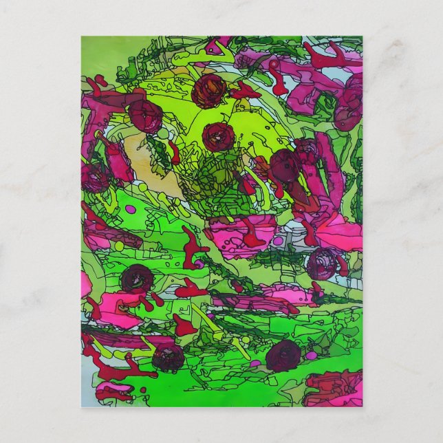 Voller meiner Marie Gage Abstrakt Fine Art Postkarte (Vorderseite)