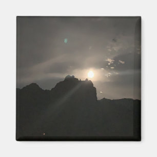 Voller Mond über Kathedrale Rock mit Orb Sedona Magnet