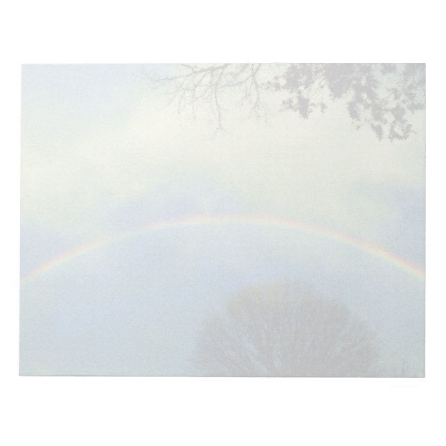 Voller Regenbogen im Seurat-Stil Notizblock (Vorderseite)