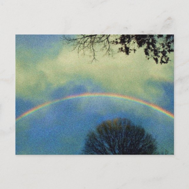 Voller Regenbogen im Seurat-Stil Postkarte (Vorderseite)