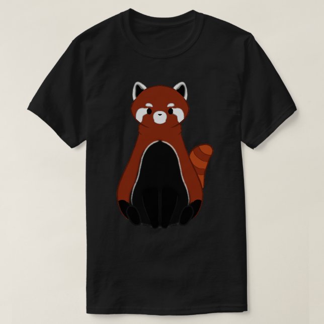 Voller roter Panda T-Shirt (Design vorne)