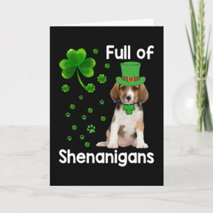 Voller Shenanigans Dog St Patricks Day Karte