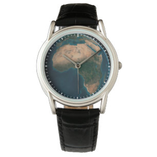 Vollerde aus dem Weltraum über dem afrikanischen K Armbanduhr
