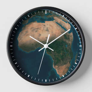 Vollerde aus dem Weltraum über dem afrikanischen K Uhr