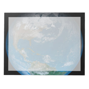 Vollerde mit Nord- und Südamerika. Notizblock