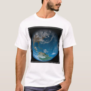 Vollerde mit Nord- und Südamerika. T-Shirt