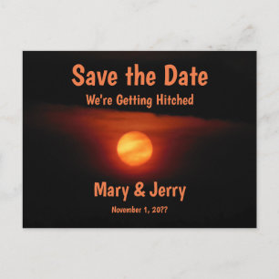 Vollernte Moon Save the Date Ankündigungspostkarte