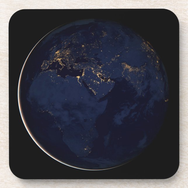 Volles Erdreich mit Stadtlampen Getränkeuntersetzer (Vorderseite)