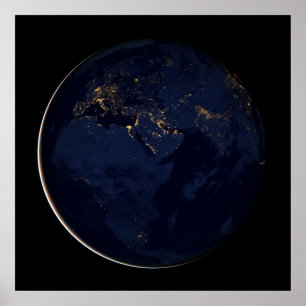 Volles Erdreich mit Stadtlampen Poster