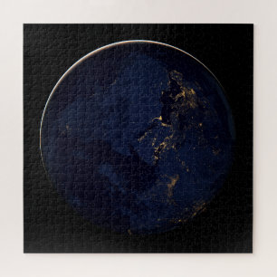 Volles Erdreich mit Stadtlampen Puzzle