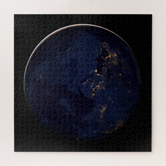 Volles Erdreich mit Stadtlampen Puzzle (Horizontal)