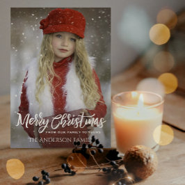 Volles Foto Frohe Weihnachten, Raute Feiertagskarte