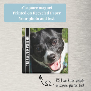 Volles Foto mit Anpassung in Schwarz und Weiß Magnet