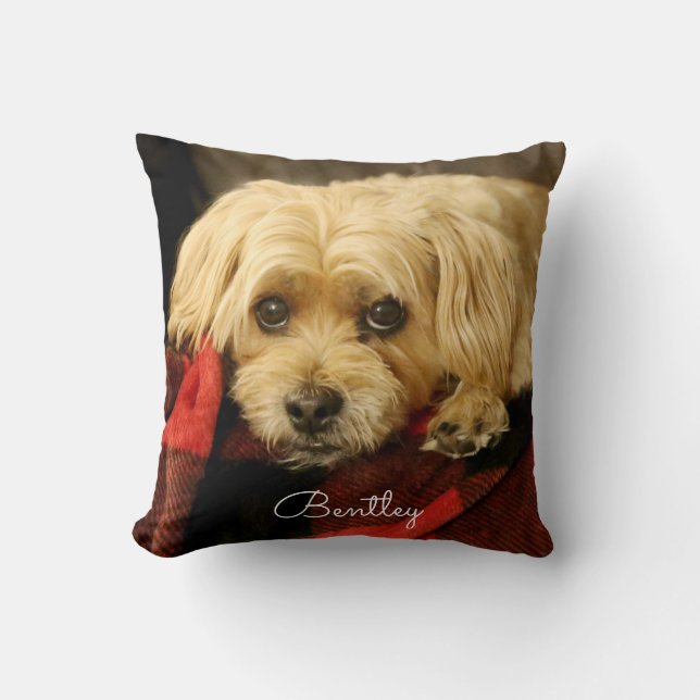 Volles grünes kariertes des Foto-Kissen-| Kissen (Vorderseite)