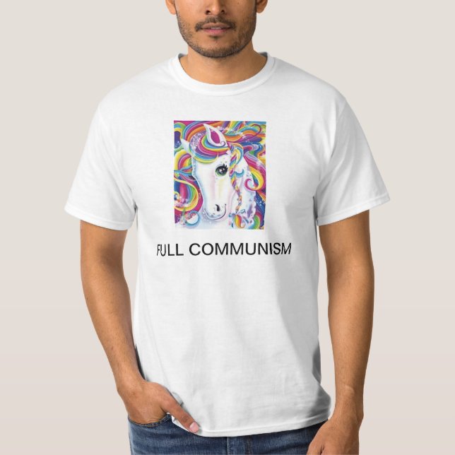 Volles Kommunismus-Regenbogenunicorn-Shirt T-Shirt (Vorderseite)
