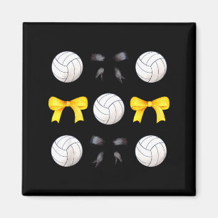 Volley & Schwarz Gelb Gold Bögen Volleyball Te Magnet
