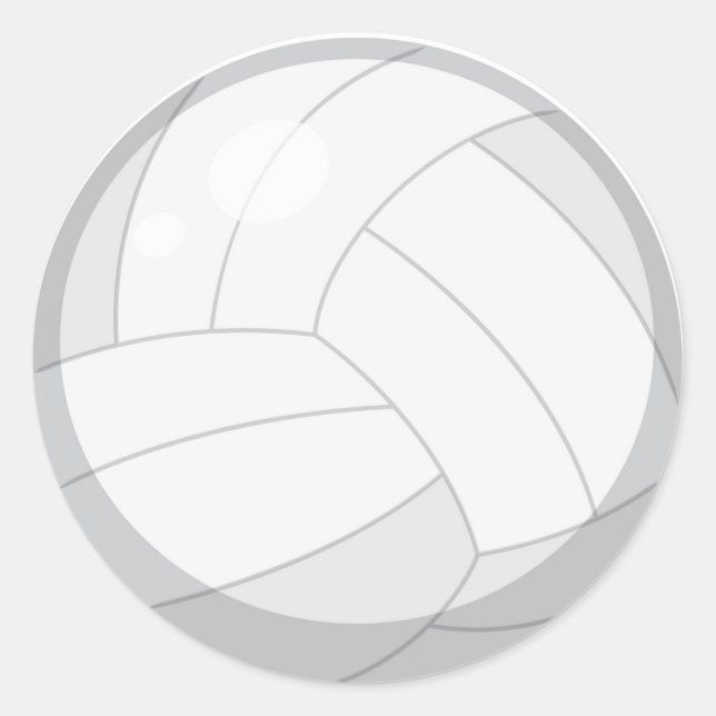 Volley Ball Classic Round Sticker (Vorderseite)