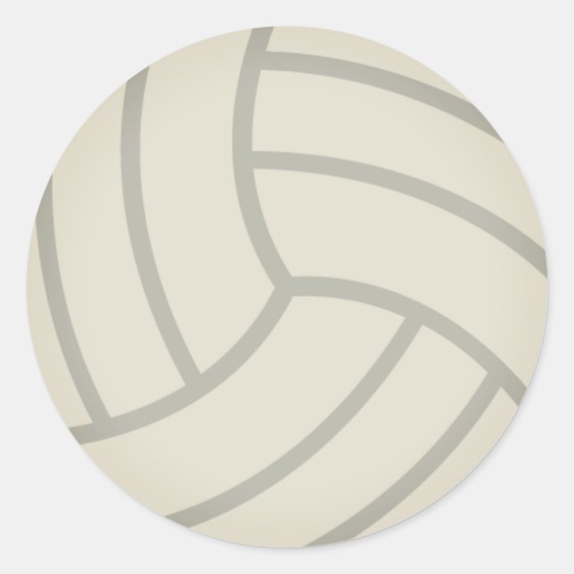 Volley-Ball Emoji Runder Aufkleber (Vorderseite)