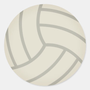 Volley-Ball Emoji Runder Aufkleber