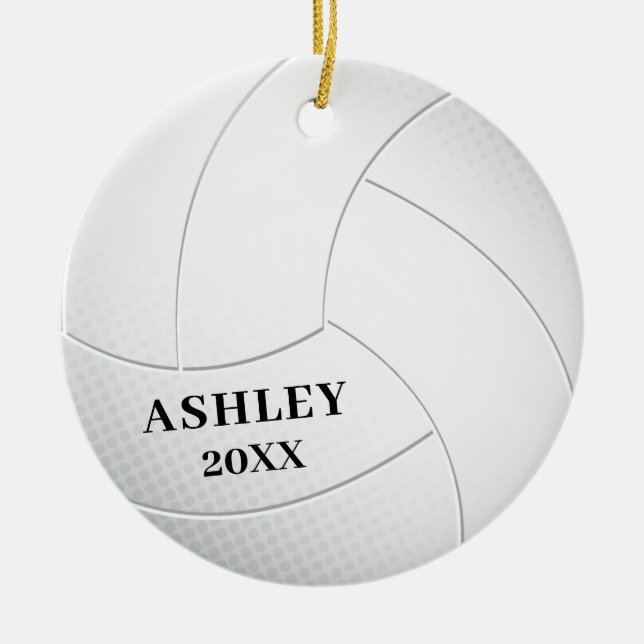 Volley Ball Personalisiert Weihnachten Keramik Ornament (Vorne)