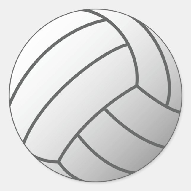 Volley Ball Runder Aufkleber (Vorderseite)