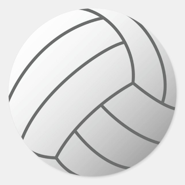 Volley Ball Runder Aufkleber (Vorderseite)