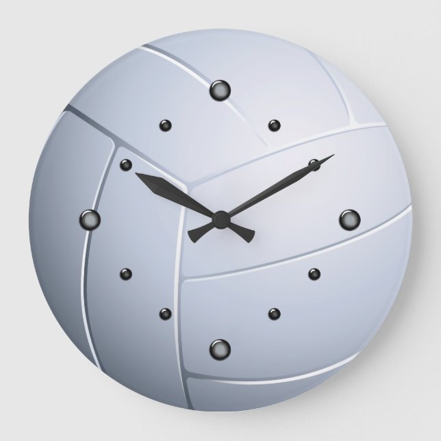 Volley Ball Wall Clock Große Wanduhr (Vorderseite)