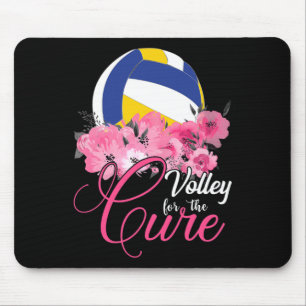 Volley für die heilende Rosa Brustkrebs Schleife - Mousepad