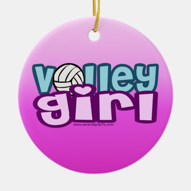 Volley Girl Keramik Ornament (Vorne)