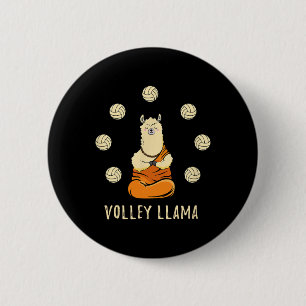 Volley Llama Lover Niedliches Volleyballteam für M Button
