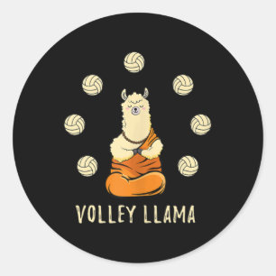 Volley Llama Lover Niedliches Volleyballteam für M Runder Aufkleber